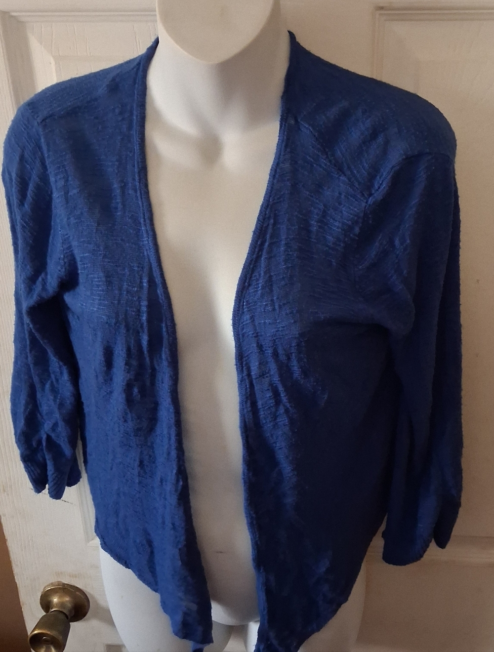 St. John's Bay - Women's Blue Open Front 100% Rayon Medium Shrug/Bolero
